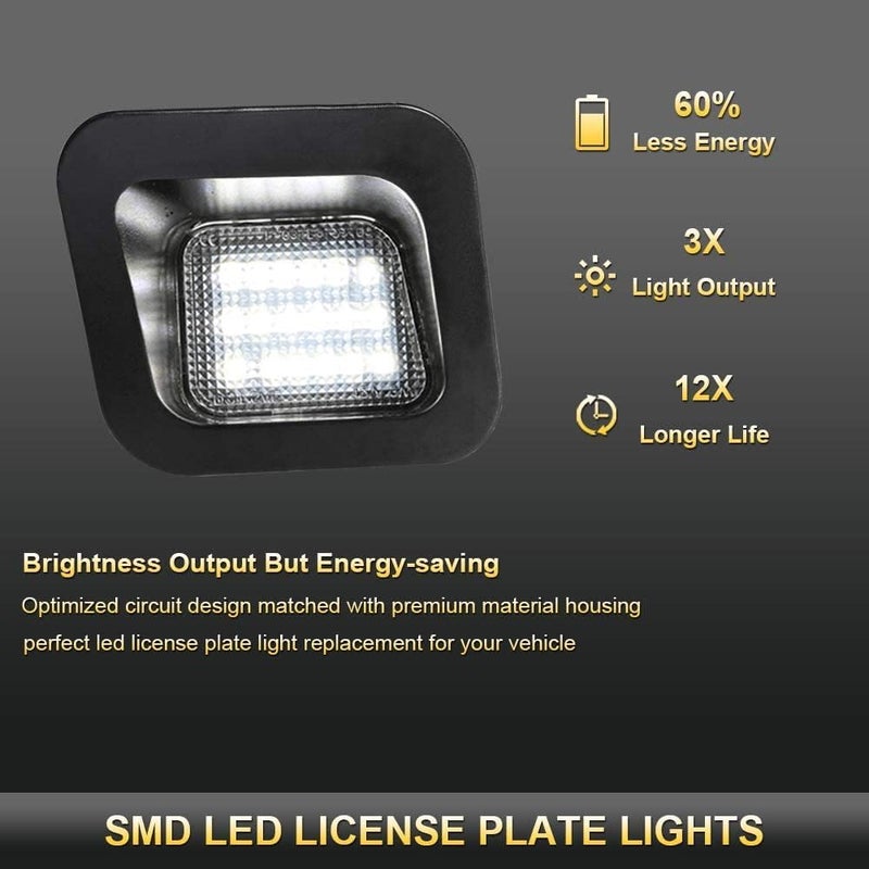 Gempro مجموعة مصابيح ترخيص LED من جيمبرو بديل لشاحنة دودج رام 1500 2500 3500 من 2003-2018، أضواء LED بيضاء زينون 6000K - Image 2